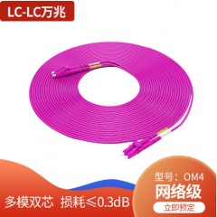 LC-LC多模万兆双芯光纤跳线OM4